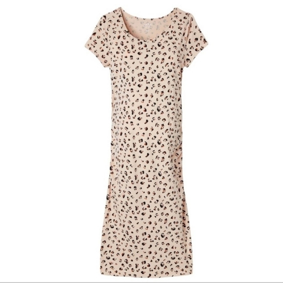 Isabel Maternity Leopard Print Dress Size Small - Picture 1 of 9